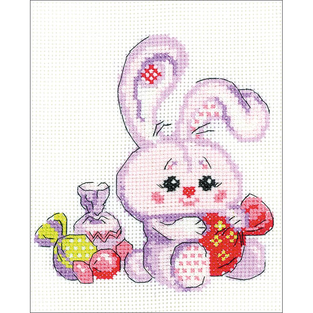 Bunny With A Candy (14 Count)